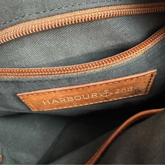 Harbour 2nd Brown Tan Leather Messenger Cross Body Bag - Picture 7 of 10